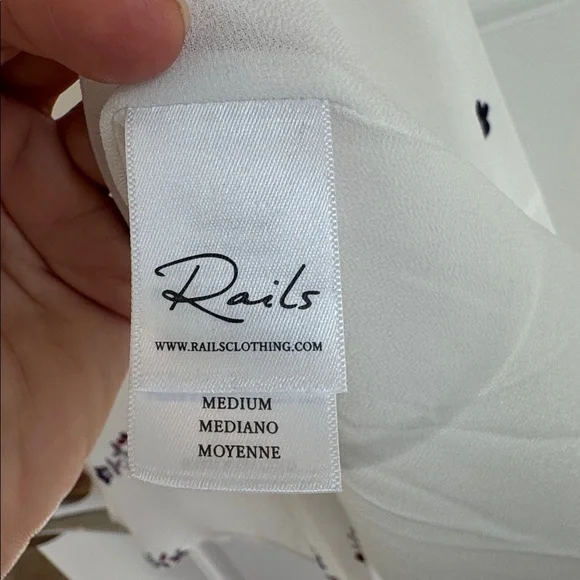 RAIlS NWT White Floral Kyoto Dress. Size MED - Picture 6 of 9